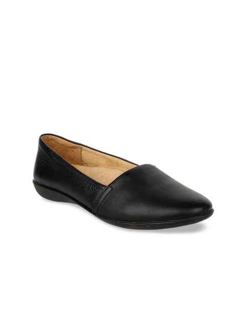 

Naturalizer Women Black Solid Leather Ballerinas