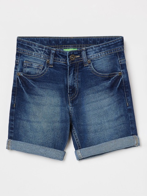 

Bossini Boys Blue Solid Regular Fit Denim Shorts