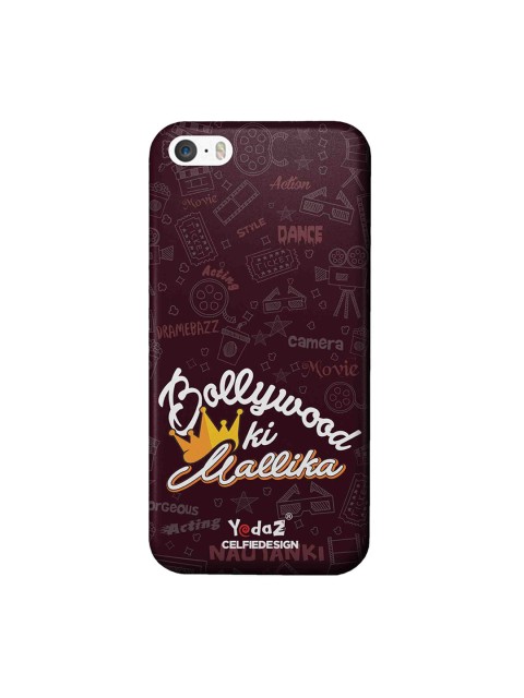 

CelfieDesign Burgundy & White Bollywood Ki Mallika Yedaz Quirky Sustainable Apple iPhone SE Mobile Back Cover