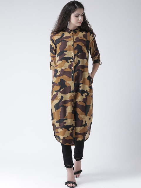

Texco Women's Brown & Beige Printed Tunic
