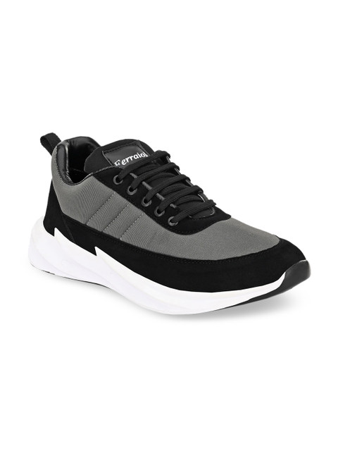 

Ferraiolo Men Grey and Black Colourblocked Sneakers