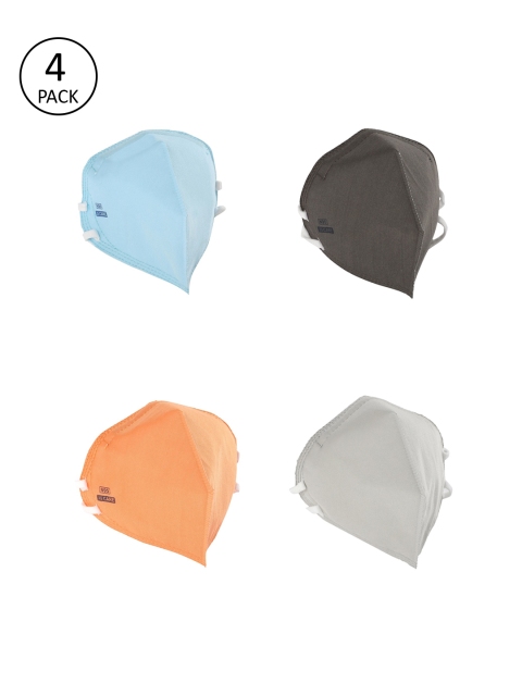 

JS Care Unisex Pack Of 4 White 6-Ply Reusable N95 Masks