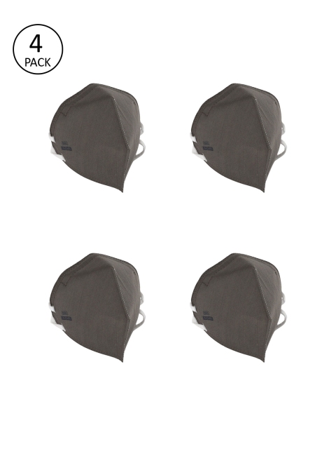

JS Care Unisex Pack Of 4 Grey 6-Ply Reusable N95 Masks