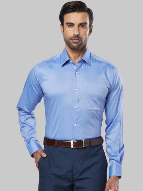 

Raymond Men Blue Regular Fit Solid Casual Shirt