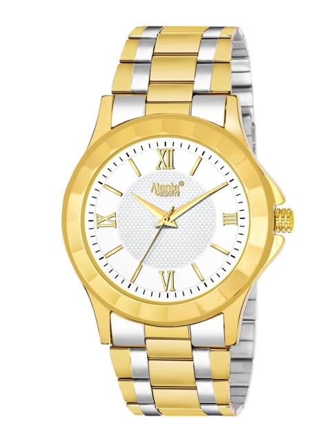 Ajanta Men White & Silver-Toned Analogue Watch Ajanta_AWC414MRG/