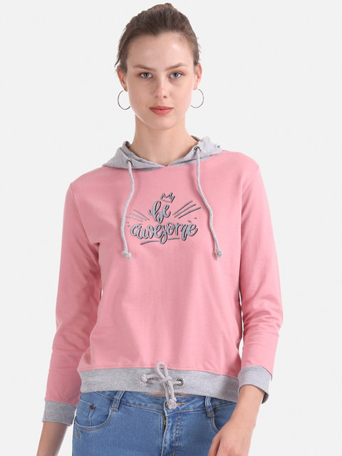 

Sugr Women Pink Printed Sweatshirt