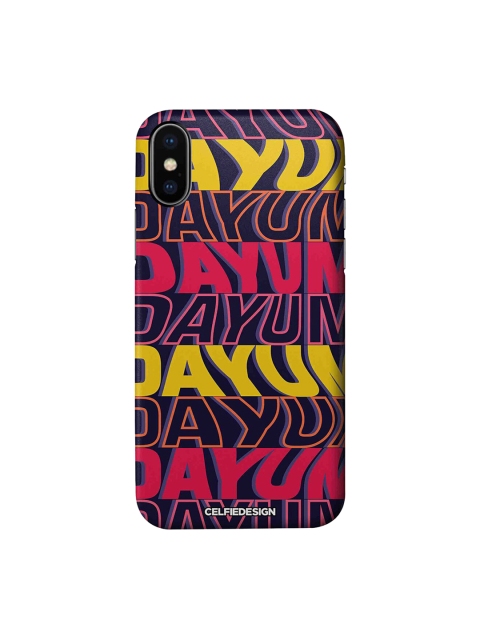 

CelfieDesign Purple & Pink Dayum Quirky Sustainable Apple iPhone X Mobile Back Cover