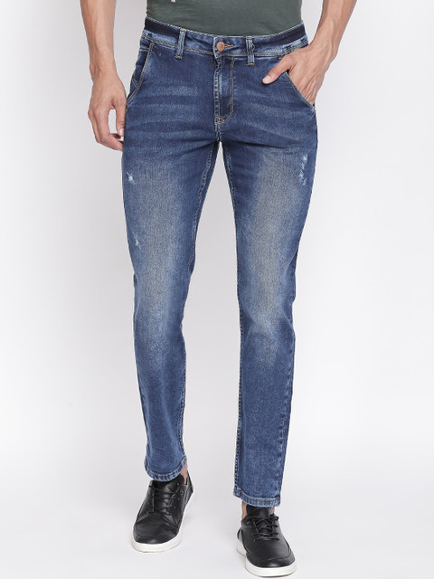 

SF JEANS by Pantaloons Men Blue Slim Fit Low-Rise Low Distress Jeans