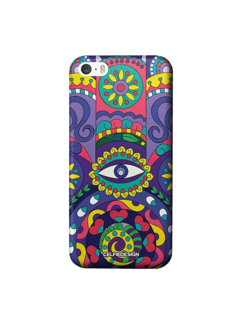

CelfieDesign Purple & Yellow Humsa Quirky Sustainable Apple iPhone SE Mobile Back Cover
