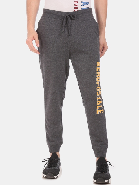 

Aeropostale Men Grey Melange Solid Joggers
