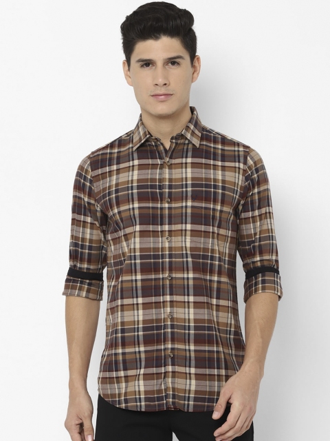 

Solly Sport Men Brown Slim Fit Checked Casual Shirt