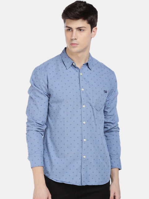 

Aeropostale Men Blue Regular Fit Printed Casual Shirt