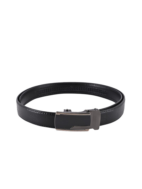 

BuckleUp Men Black Solid Belt