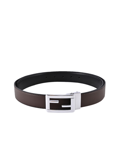 

BuckleUp Men Brown Solid Reversible Belt