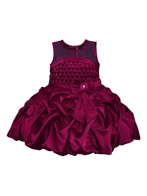 

Wish Karo Girls Purple Solid Fit and Flare Dress