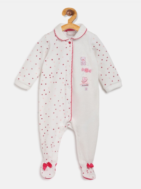 

Chicco Girls Off White & Red Printed Sleepsuit