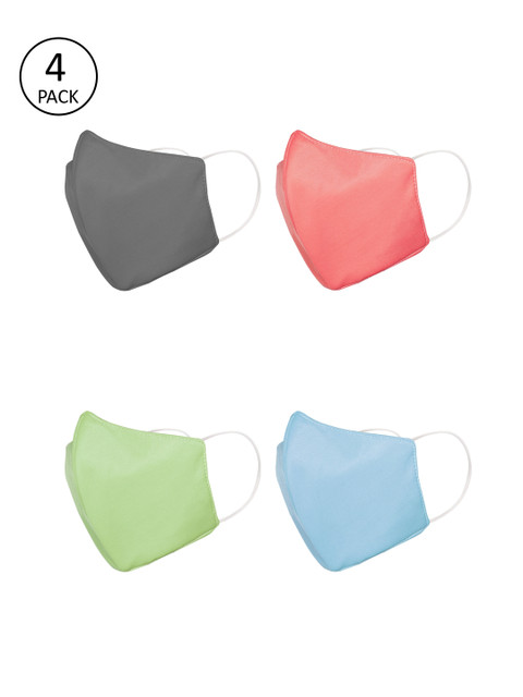 

JS Care Unisex Pack Of 4 6-Ply Reusable N95 Masks, Black