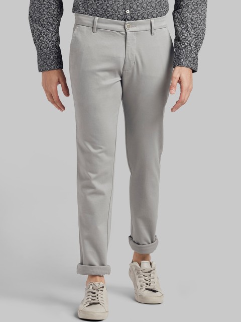 

Parx Men Grey Skinny Fit Solid Regular Trousers