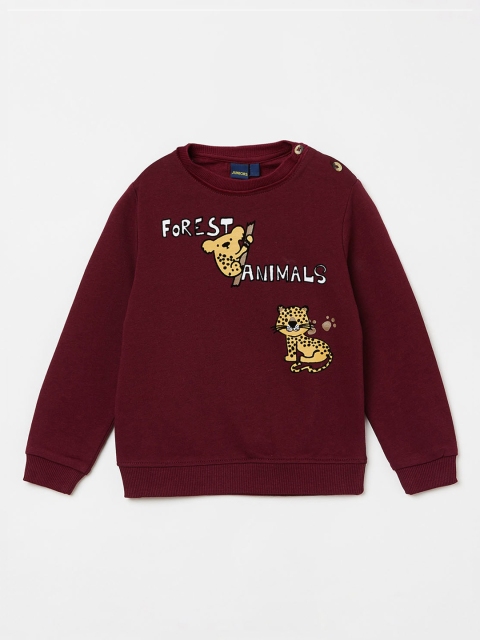 

Juniors by Lifestyle Boys Burgundy Printed Sweatshirt