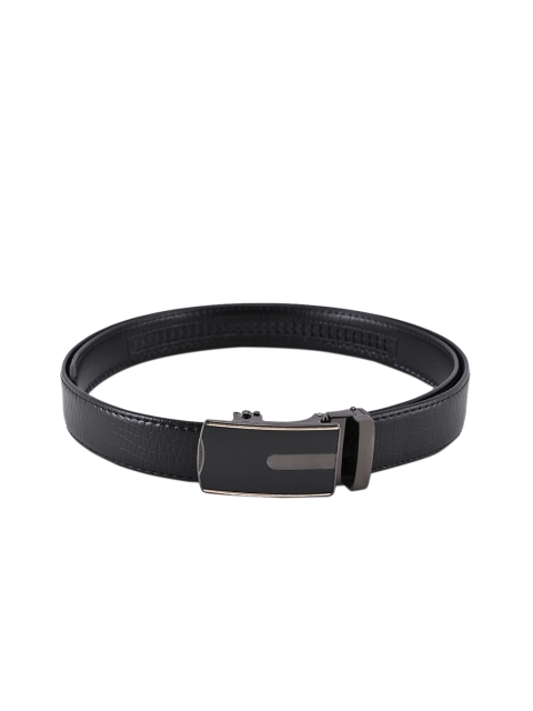 

BuckleUp Men Black Textured Belt