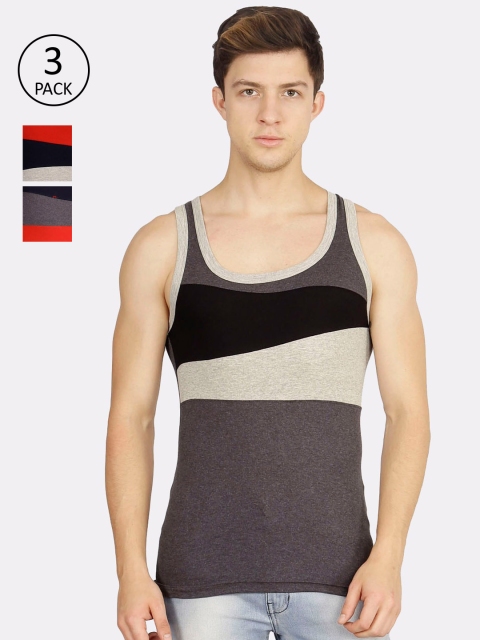 

Genx Men Pack Of 3 Gym Vests GENX_GV_7717_3PC, Brown