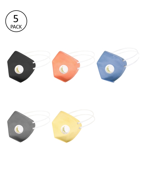 

JS Care Unisex Pack Of 5 6-Ply Reusable N95 Masks, Yellow