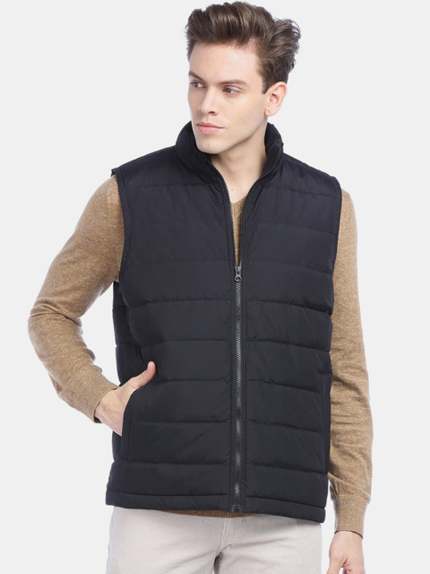 

GAP Men Black Solid Padded Jacket