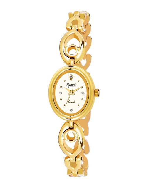 

Ajanta Women Gold-Toned & White Analogue Watch AWC411MRL/2