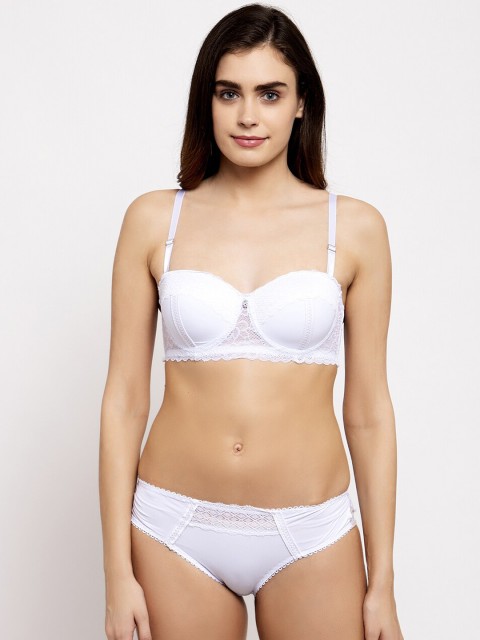 

MAKCLAN Women White Lace Lingerie Set K22013LI
