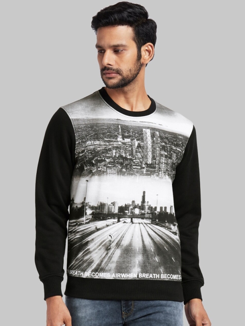 

Parx Men Black Printed Sweatshirt