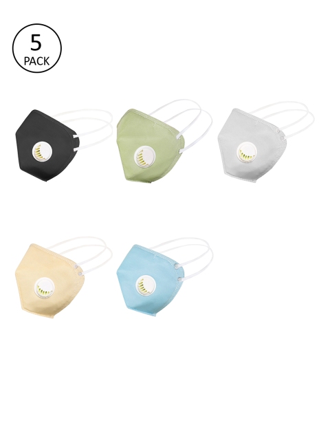 

JS Care Unisex Pack Of 5 6-Ply Reusable N95 Masks, Lime green