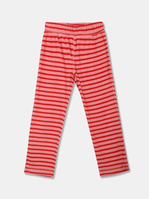 

GAP Boys Pink & Orange Striped Microfleece PJ Pants