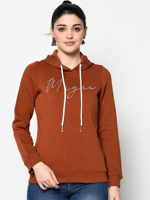 

Trufit Women Rust Printed Sweatshirt