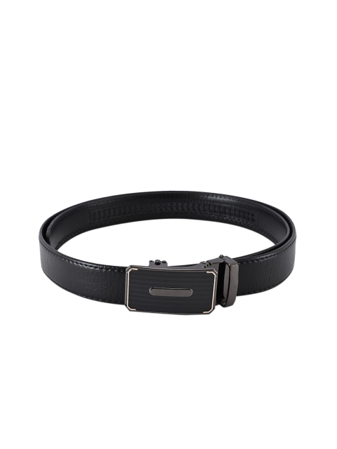 

BuckleUp Men Black Solid Belt