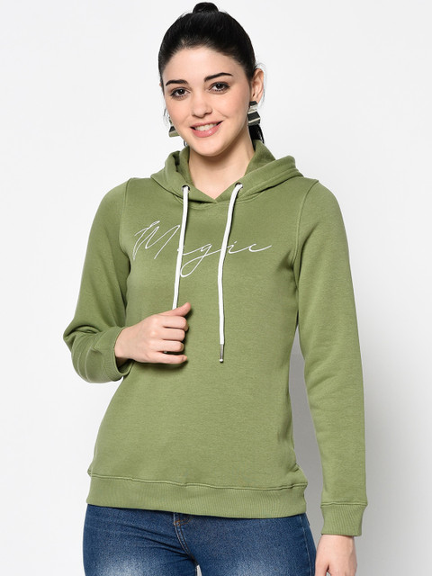 

Trufit Women Green Solid Sweatshirt