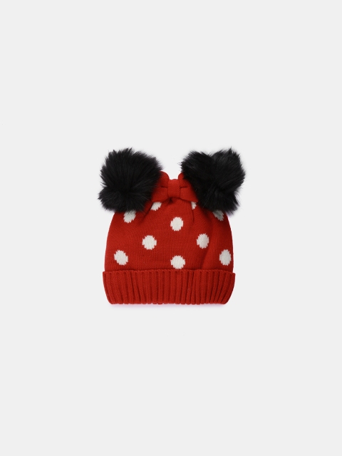 

GAP Boys Red & White Printed Beanie Cap