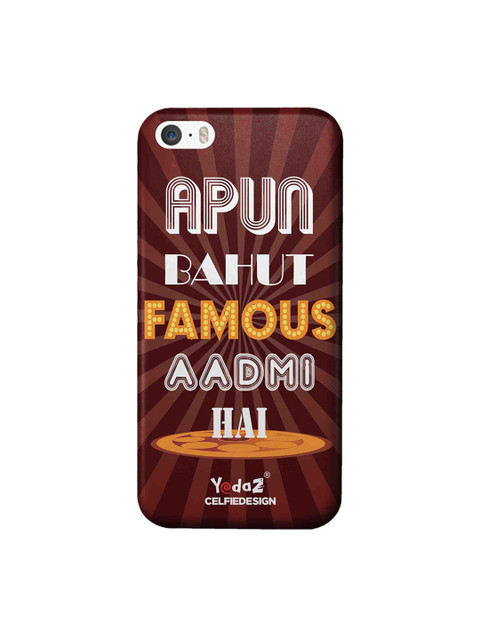 

CelfieDesign Brown & White Apun Bahot Famous Admi Hai Printed iPhone SE Sustainable Back Cover