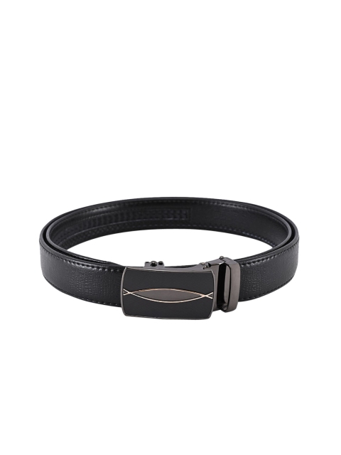 

BuckleUp Men Black Solid Belt