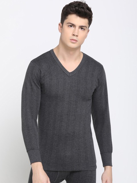 

DIXCY SCOTT Men Charcoal Thermal T-shirt