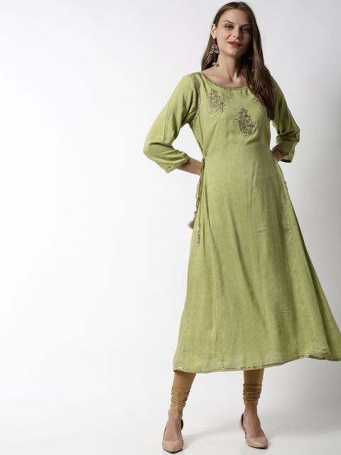 

Soch Women Green Solid A-Line Kurta