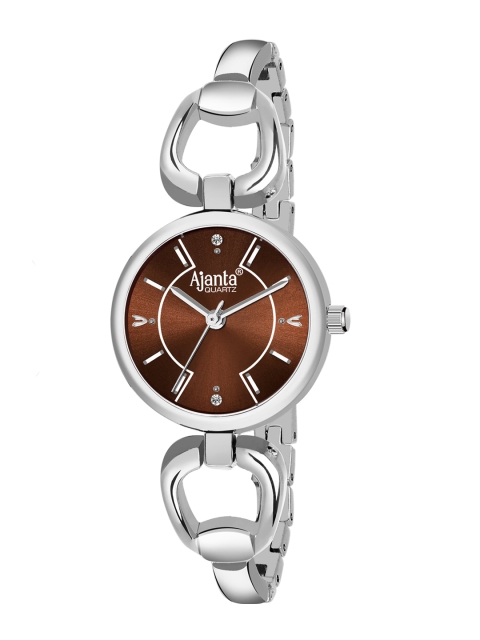 

Ajanta Women Silver-Toned & Brown Analogue Watch Ajanta_AWC1701TGL/9