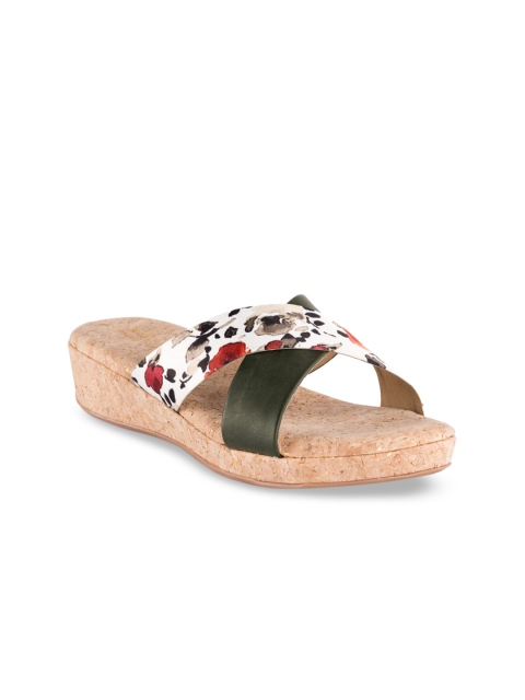 

Kraft Cellar Women White & Black Printed Wedges