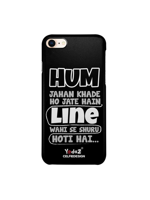 

CelfieDesign Black & White Hum Jahan Khade Ho Jate Hain Yedaz Quirky Sustainable Apple iPhone 8 Mobile Back Cover