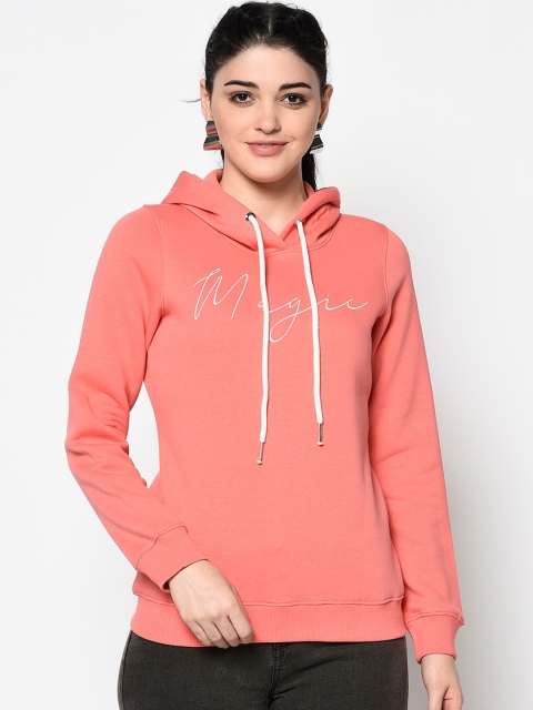 

Trufit Women Coral Pink Printed Sweatshirt