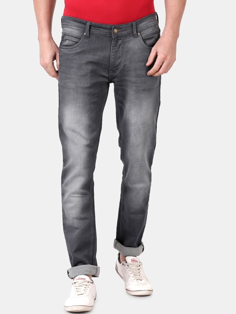 

VUDU Men Grey Slim Fit Mid-Rise Clean Look Jeans
