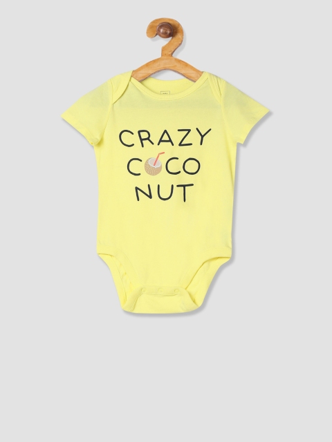 

GAP Girls Yellow Graphic Short Sleeve Bodysuit