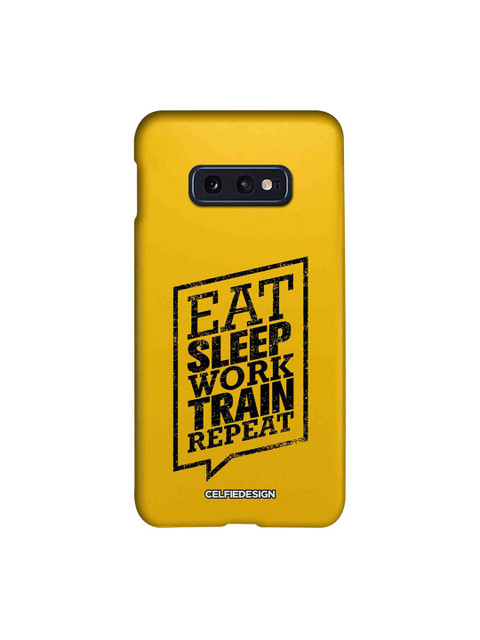

CelfieDesign Yellow & Black Eat Sleep Samsung Galaxy S10E Back Cover