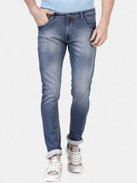 VUDU Men Blue Slim Fit Mid-Rise Clean Look Stretchable Jeans