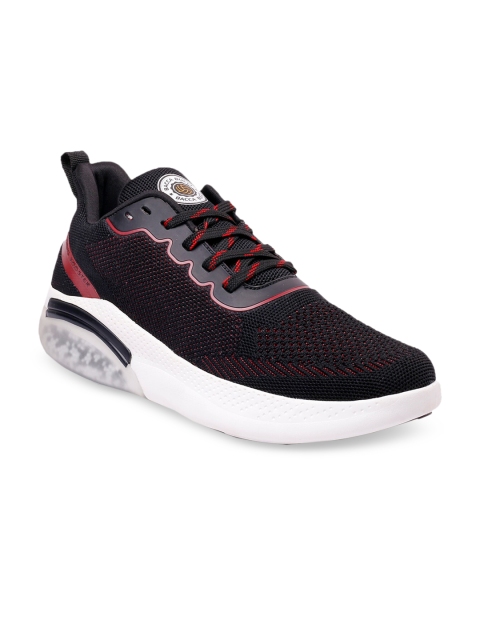 bacca bucci Men Red & Black Textured Running Shoes