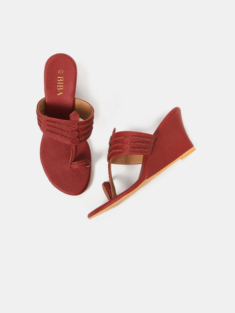 

Biba Women Maroon Woven Design Heels